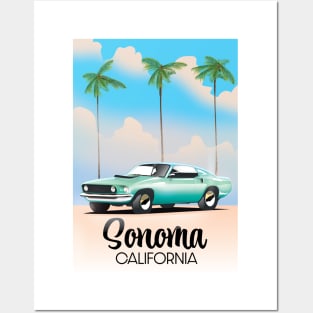 Sonoma, California Travel poster Posters and Art